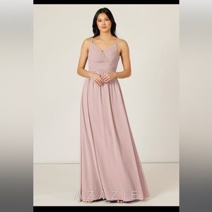 Azazie, style Blake, color Dusty Rose, size A12